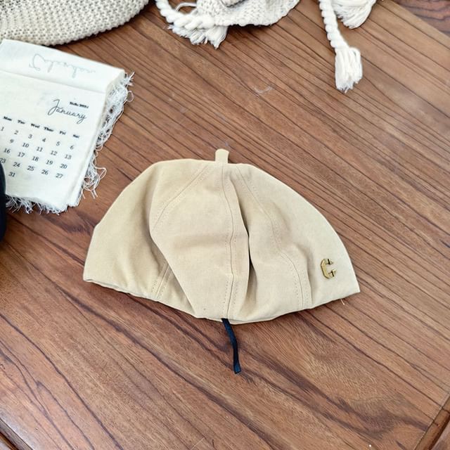 Hat Beret Metal Lettering