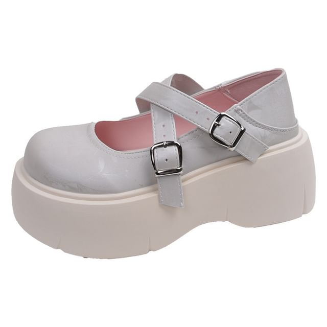 Mary Platform Jane Shoes Strap Cross