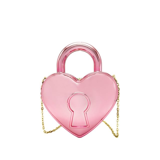 Heart Chain Strap Crossbody Bag