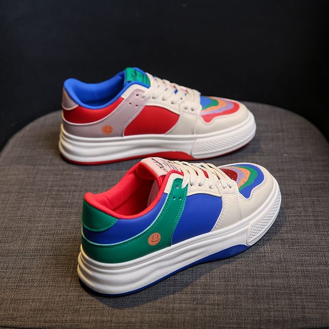 Sample Color Block Platform Sneakers
