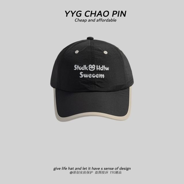 Baseball Letter Embroidered Cap