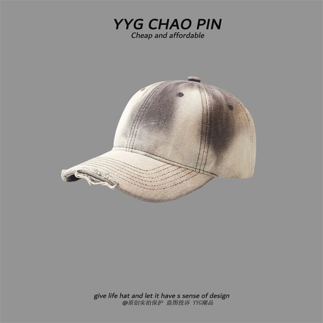Tie Baseball Cap Dye Denim