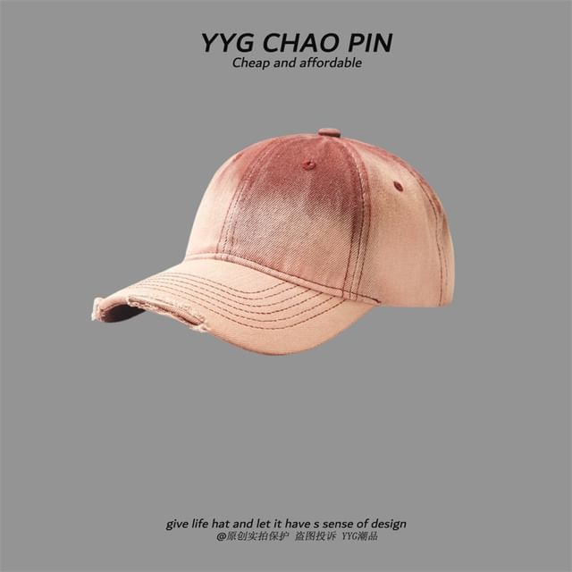 Tie Baseball Cap Dye Denim