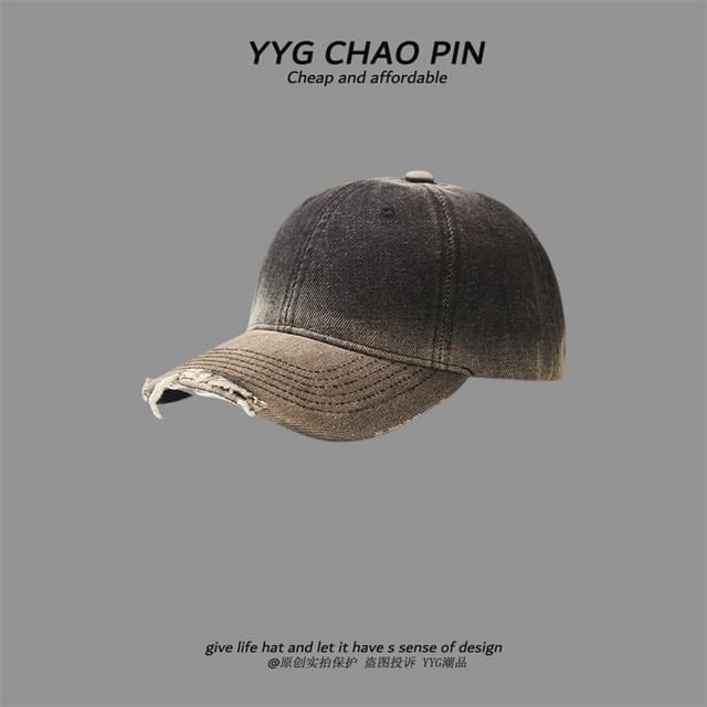 Tie Baseball Cap Dye Denim