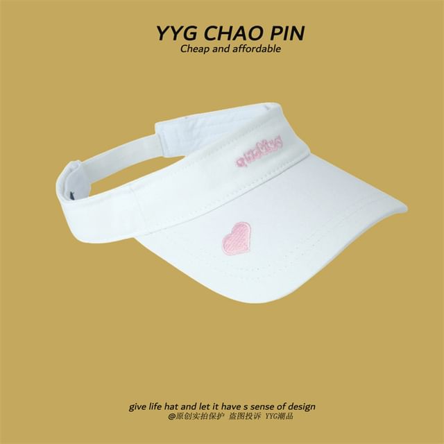 Visor Embroidered Sun Letter