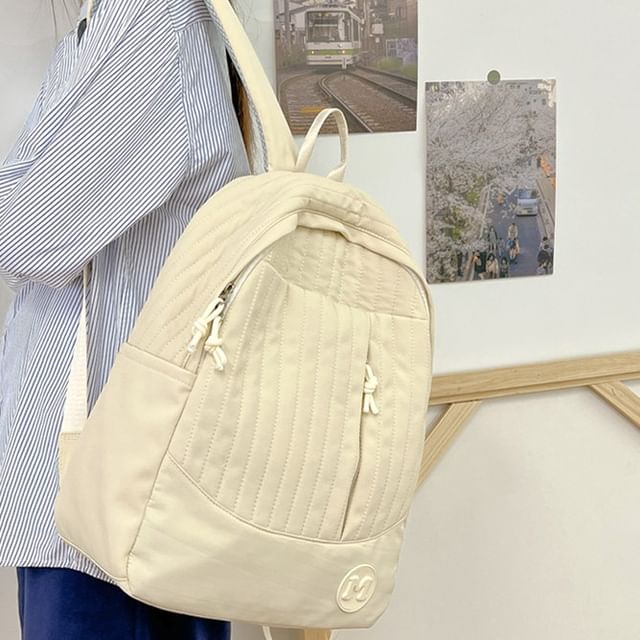Backpack Laptop Quilted Plain