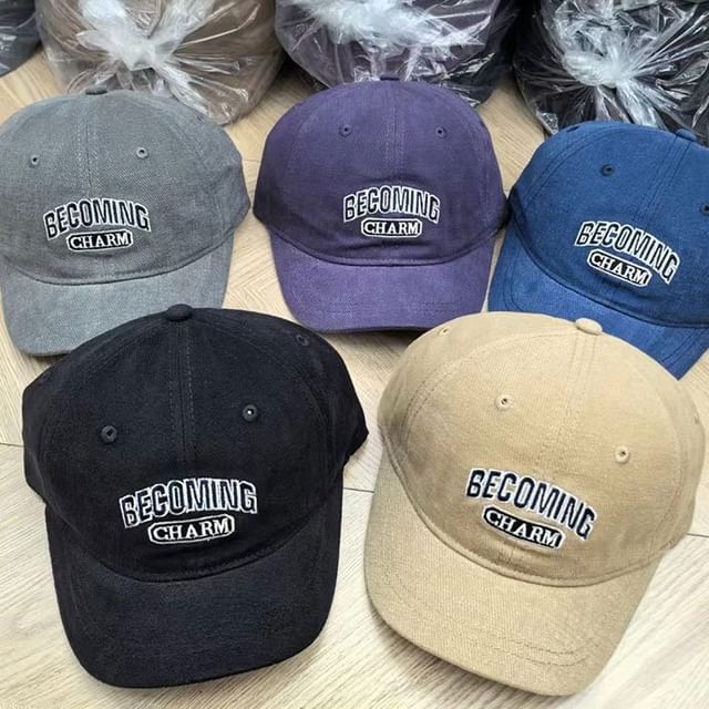 Baseball Cap Embroidered Lettering