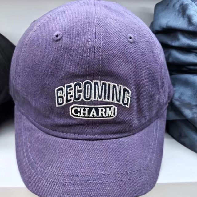 Baseball Cap Embroidered Lettering