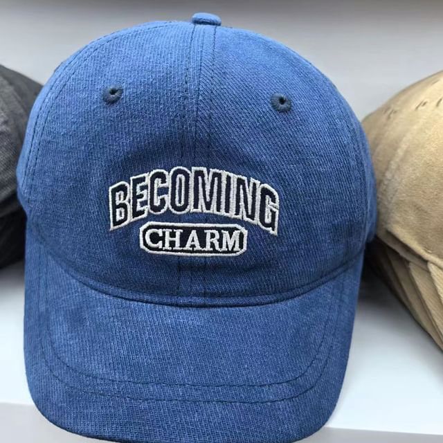 Baseball Cap Embroidered Lettering