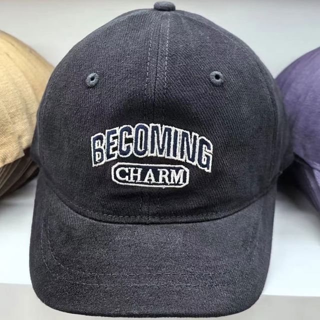 Baseball Cap Embroidered Lettering