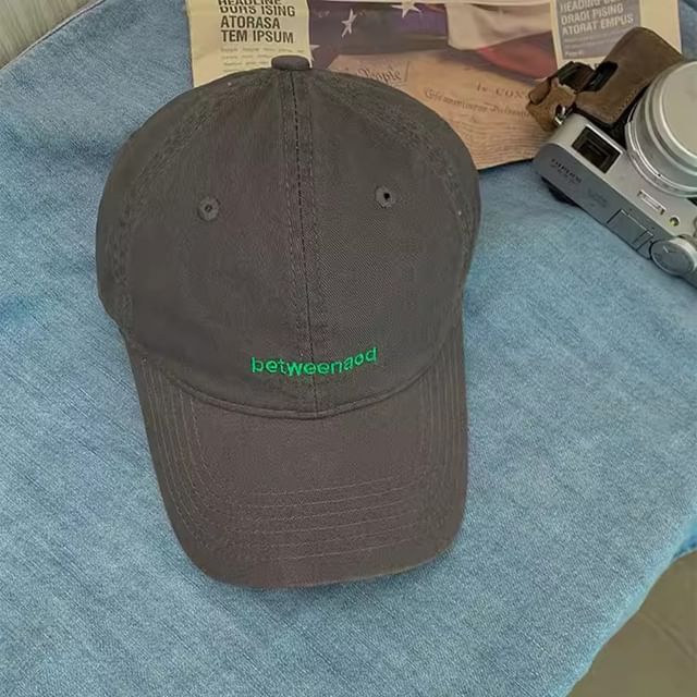 Lettering Cap Embroidered Baseball