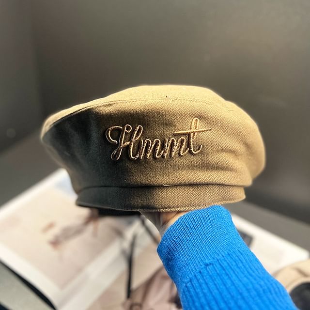 Beret Embroidered Lettering