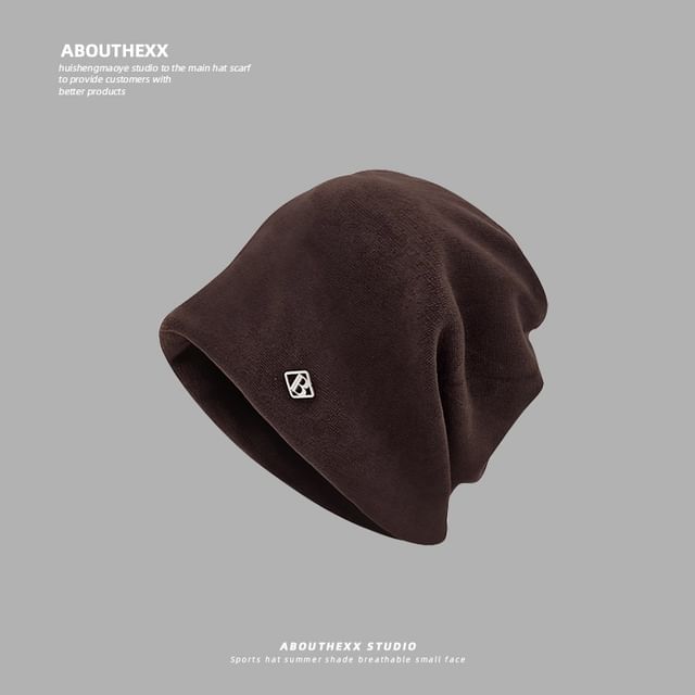 Letter B Plate Slouchy Metal Beanie