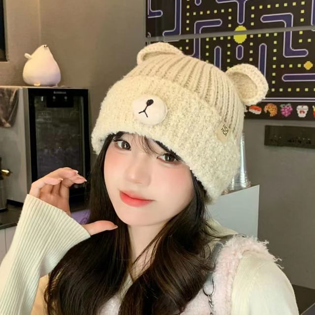Knit Beanie Bear Ear