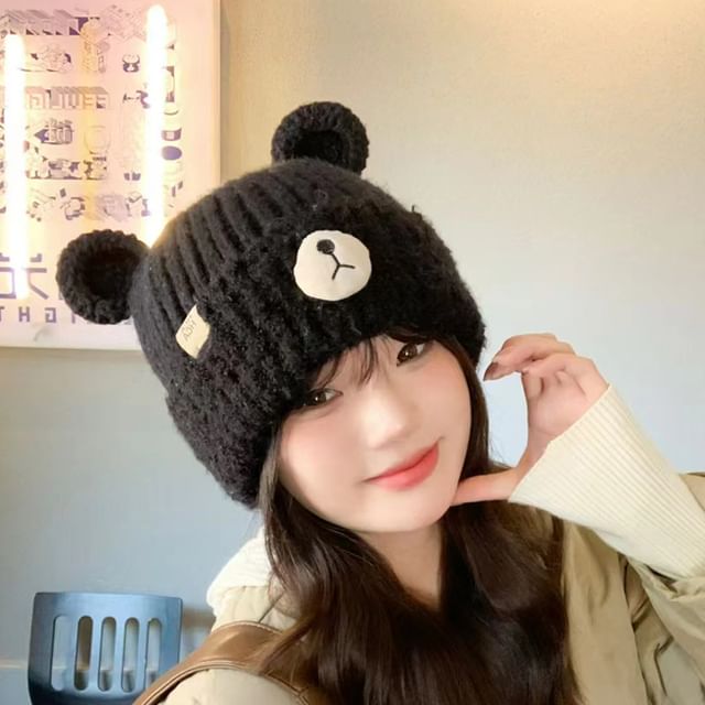 Knit Beanie Bear Ear