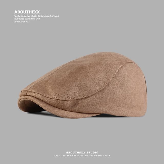 Flat Faux Suede Cap