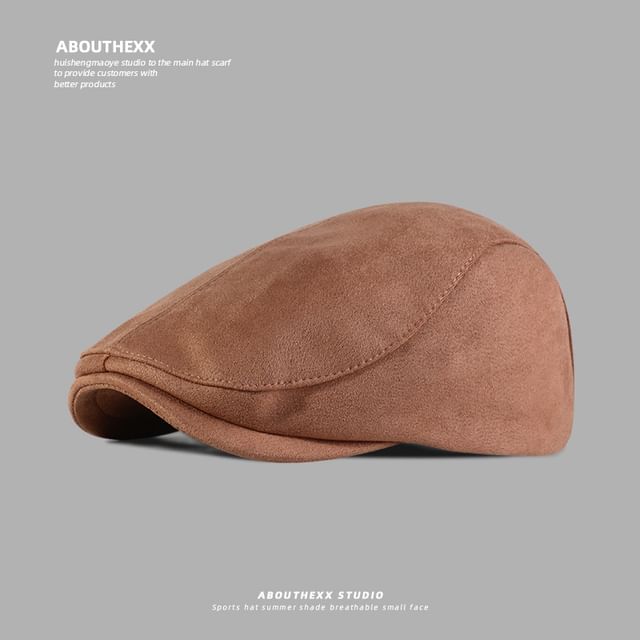 Flat Faux Suede Cap
