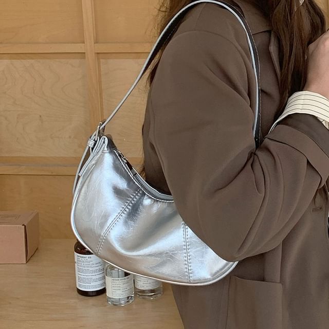 Wholesale Sample Bag Crescent Leather Faux Shoulder