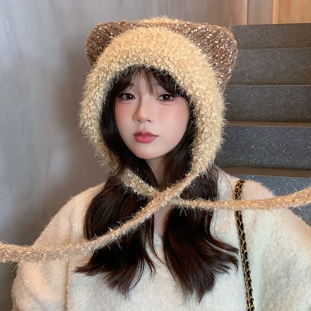 Wool Hat Trapper Ear Cat