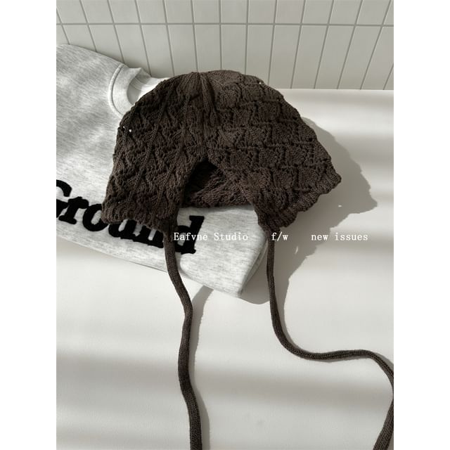 Beanie Crochet Knit Plain
