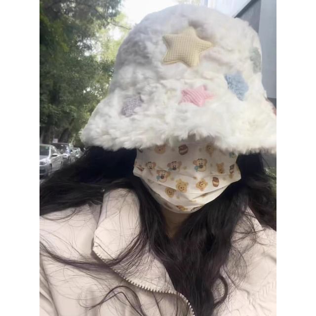 Star Plain Hat / Faux Bucket Fur