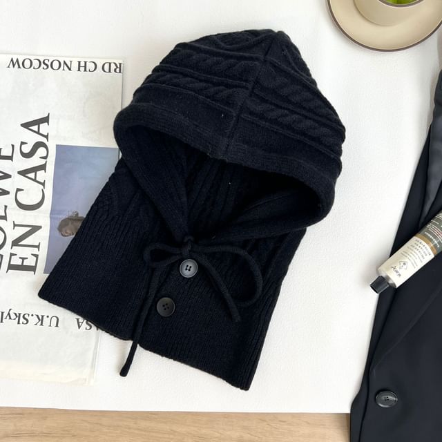 Balaclava Set Plain Gloves / Knit