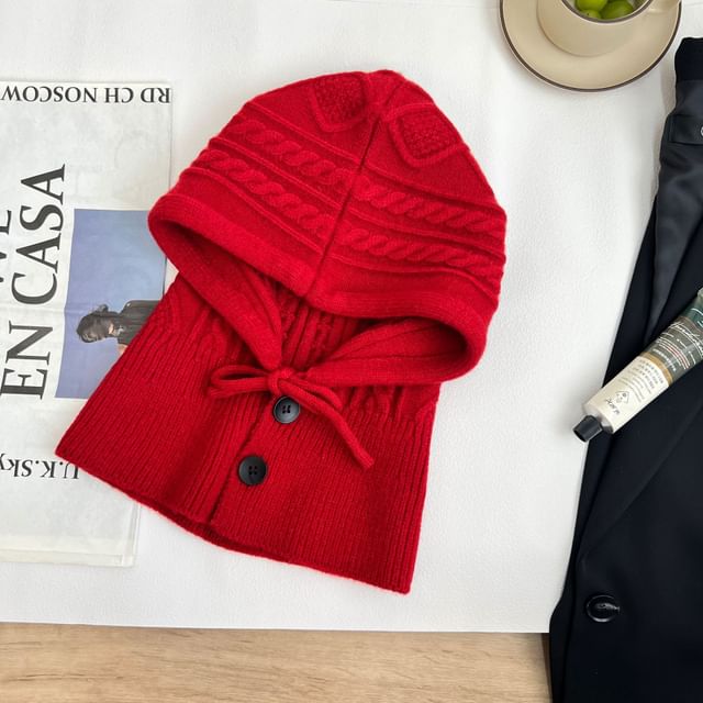 Balaclava Set Plain Gloves / Knit