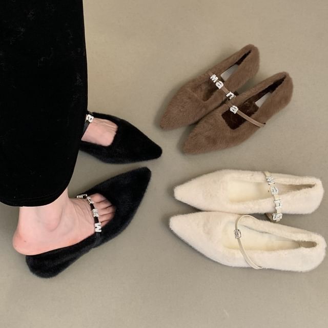 Sample Fleece Pointed Flats