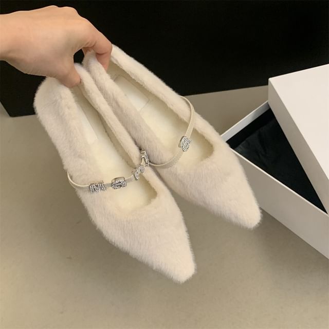 Sample Fleece Pointed Flats