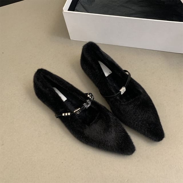 Sample Fleece Pointed Flats