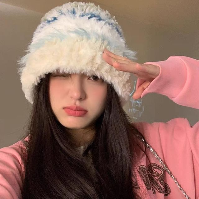 Hat Fluffy Knit