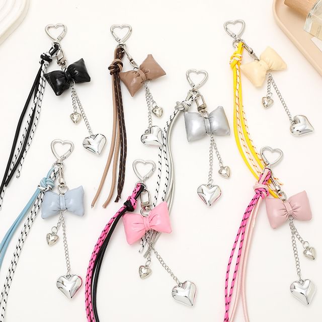 Charm Padded Bow Phone Knotted