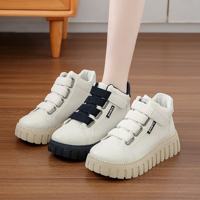 Top Platform Sneakers High Panel