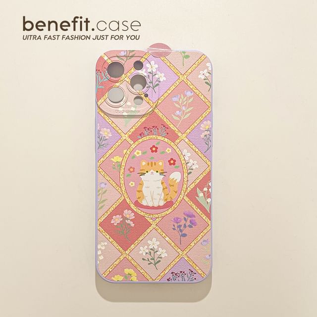 Phone Cat Case Floral