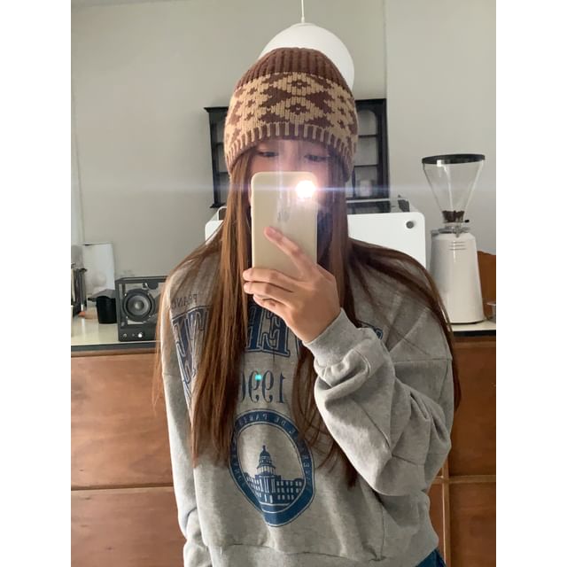 Patterned Knit Beanie