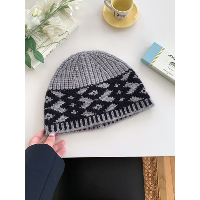 Patterned Knit Beanie