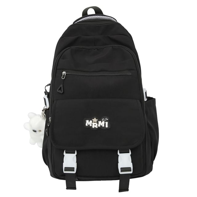 Sample Lettering Applique Buckled Nylon Backpack / Bag Charm / Set