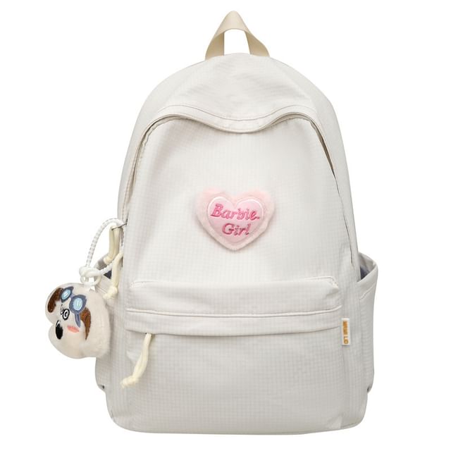 Sample Plaid Nylon Backpack / Brooch / Set