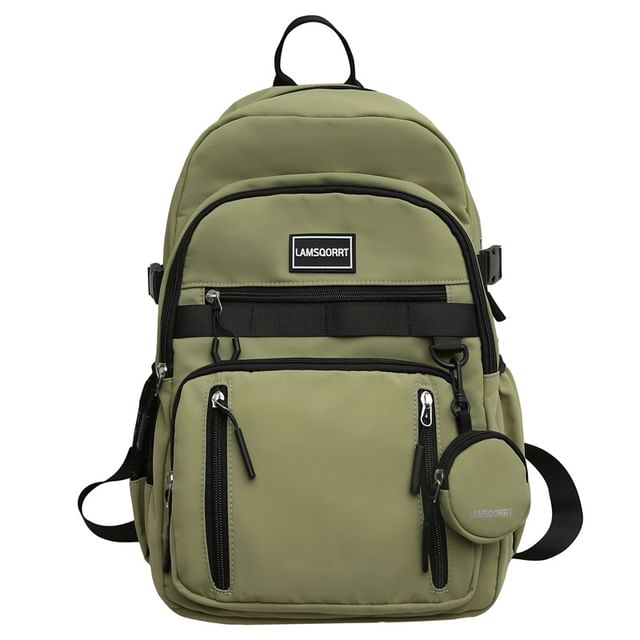 Wholesale Sample Set: Lettering Applique Nylon Backpack + Coin Purse