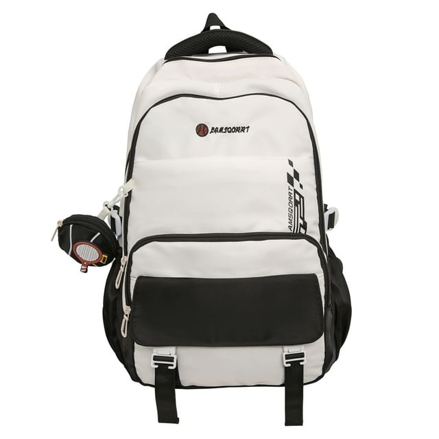 Wholesale Sample Set: Lettering Buckled Nylon Backpack + Coin Purse