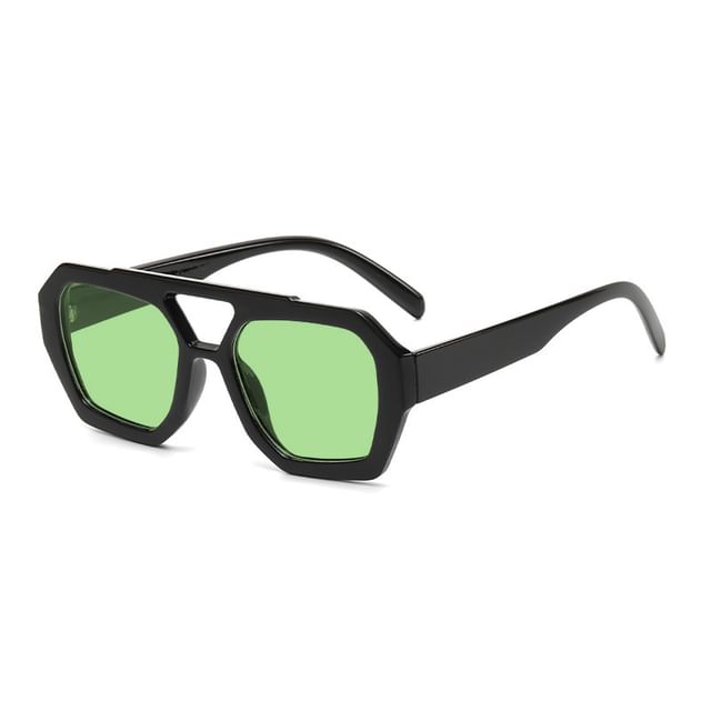 Double Bridge Geometric Sunglasses