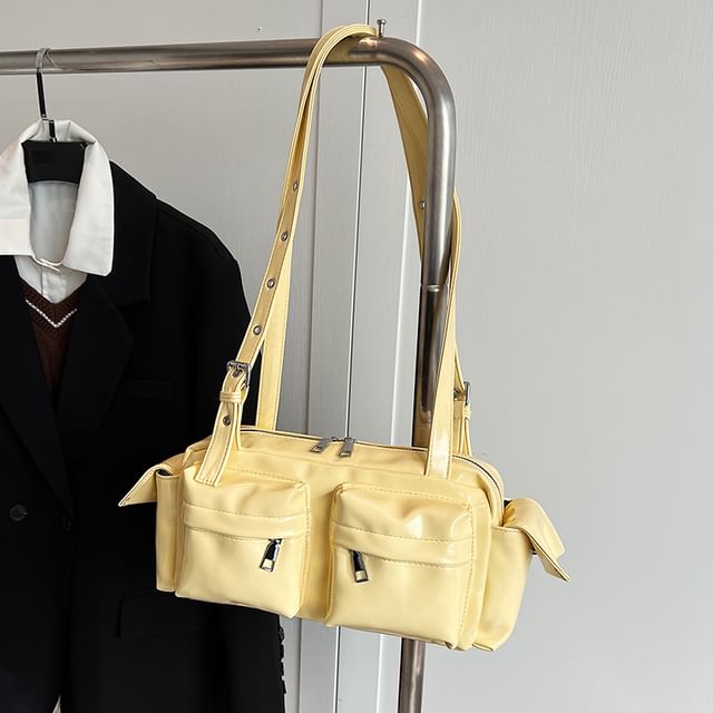 Shoulder Multi-Pocket Bag Leather Faux