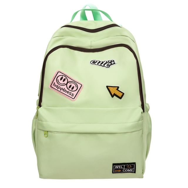 Sample Lettering Applique Nylon Laptop Backpack