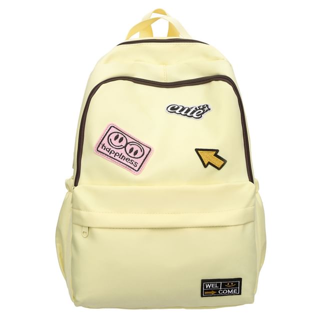 Sample Lettering Applique Nylon Laptop Backpack