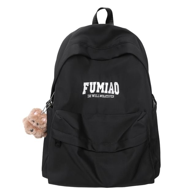 Sample Lettering Embroidered Nylon Laptop Backpack / Bag Charm / Set