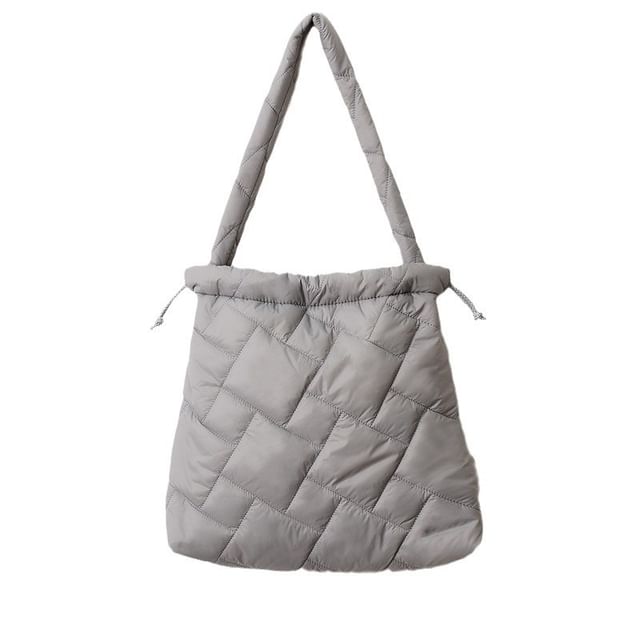 Sample Plain Drawstring Quilted Tote Bag