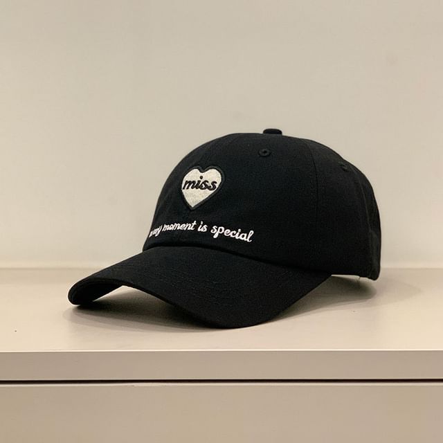 Heart Embroidered Cap