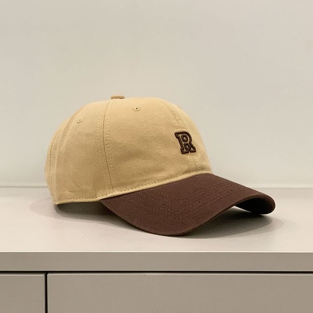 Cap Baseball Two Tone Embroidered Lettering