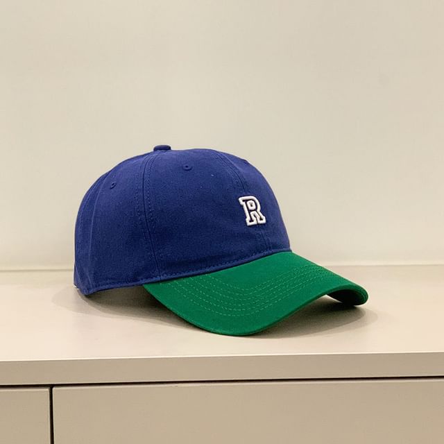 Cap Baseball Two Tone Embroidered Lettering