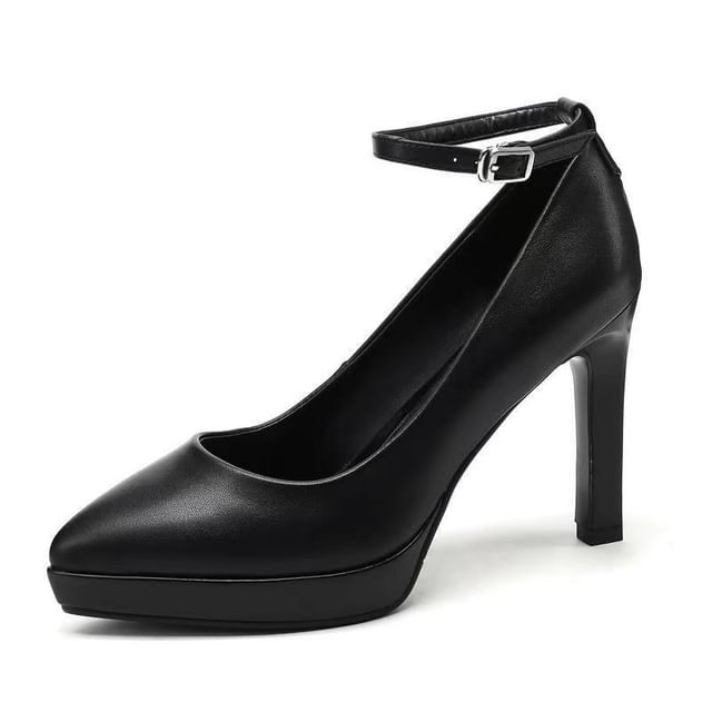 Heel Ankle Strap Stiletto Platform Pointy Sandals